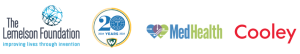 Aspire Medtech 2024 Sponsor logos: The Lemelson Foundation, Techtown Detroit, MedHealth, and Cooley LLP