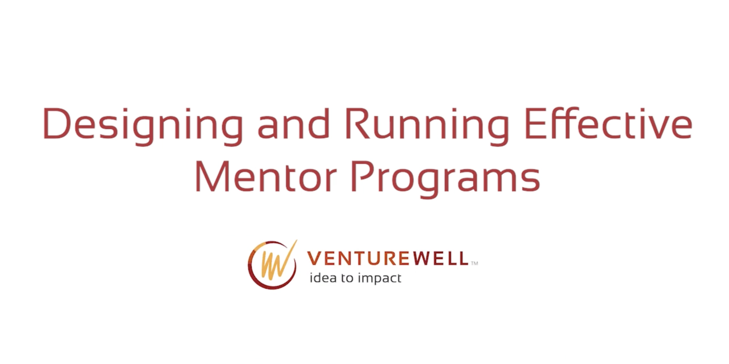 Video screenshot: Designing and Running Effective Mentor Programs—OPEN ’23 Foundation Session