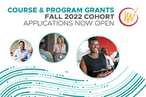 Course & Program Grants; logo and collage of people