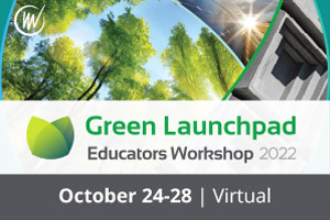 Green Launchpad Educators Workshop; trees and logo