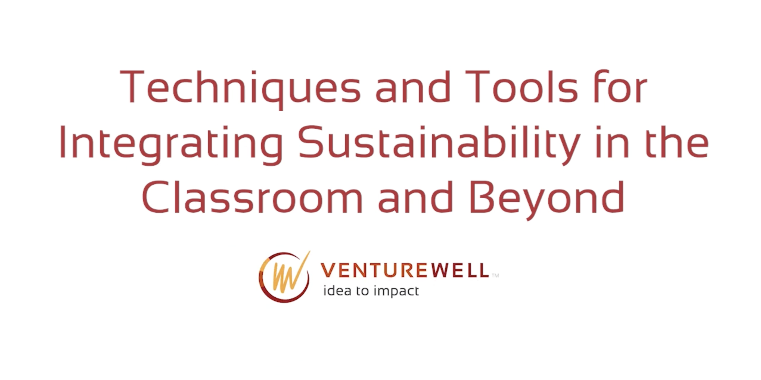 Techniques and Tools for Integrating Sustainability in the Classroom and Beyond—OPEN ’23 Foundation Session video screenshot