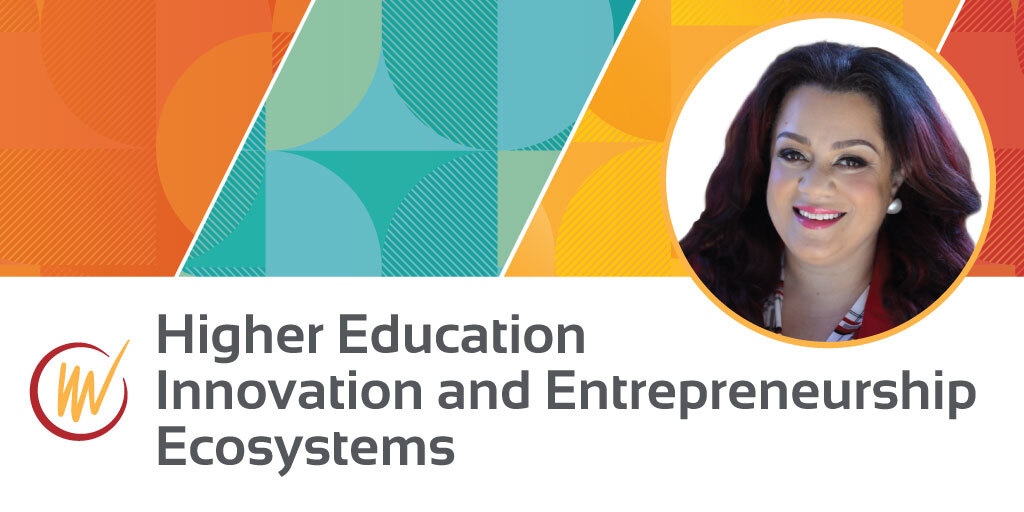 Higher Education Innovation and Entrepreneurship Ecosystems; photo of Demetria Gallagher, VentureWell vice president of Higher Education Innovation Ecosystems